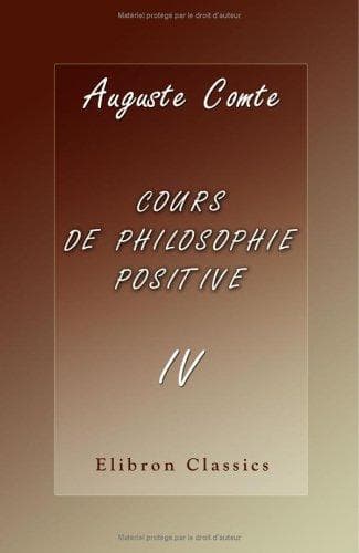 Tapa de Cours de philosophie positive