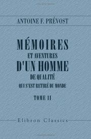 Tapa de Mémoires et aventures d'un homme de qualité qui s'est retiré du monde
