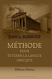 Tapa de Méthode pour étudier la langue grecque