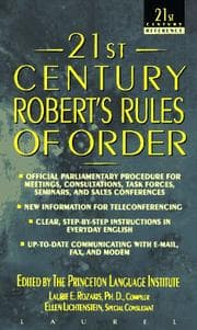 Tapa de 21st century Robert's rules of order