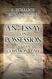 Tapa de An Essay on Possession in the Common Law