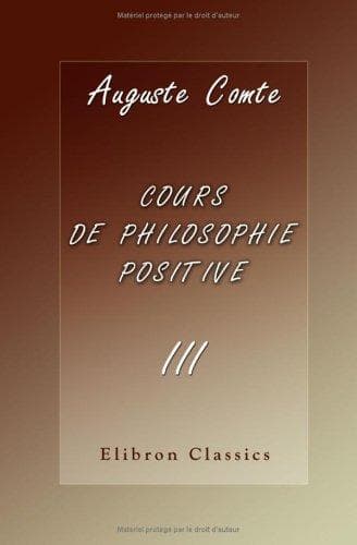 Tapa de Cours de philosophie positive