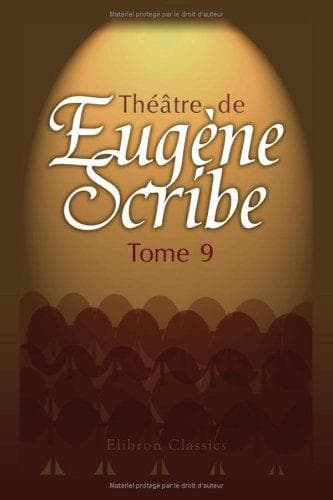 Tapa de Théâtre de Eugène Scribe