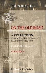 Tapa de On the Old Road: a Collection of Miscellaneous Essays, Pamphlets, Etc., Etc., Published 1834-1885
