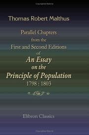 Tapa de Parallel Chapters from the First and Second Editions of An Essay on the Principle of Population: 1798