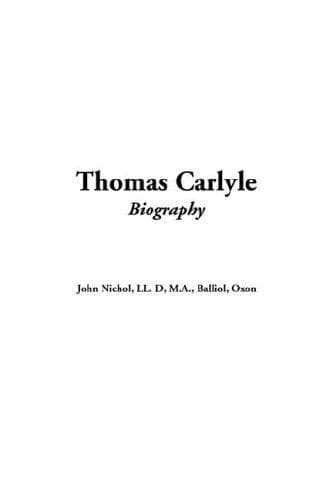 Tapa de Thomas Carlyle