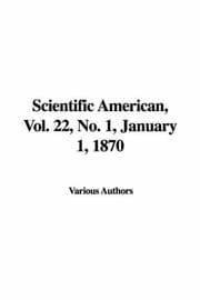 Tapa de Scientific American, Vol. 22, No. 1, January 1, 1870