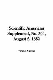 Tapa de Scientific American Supplement, No. 344, August 5, 1882