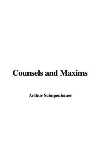 Tapa de Counsels And Maxims