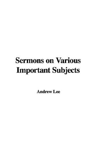 Tapa de Sermons on Various Important Subjects