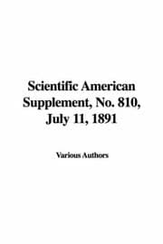 Tapa de Scientific American Supplement, No. 810, July 11, 1891