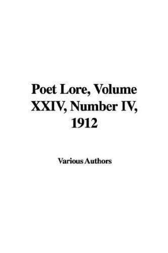 Tapa de Poet Lore, Number , 1912