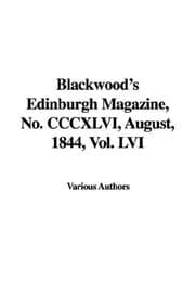 Tapa de Blackwood's Edinburgh Magazine, No. Cccxlvi, August, 1844