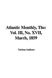 Tapa de The Atlantic Monthly, No. Xvii, March, 1859
