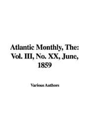 Tapa de The Atlantic Monthly, No. XX, June, 1859