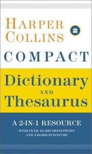 Tapa de HarperCollins compact dictionary & thesaurus