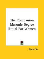 Tapa de The Companion Masonic Degree Ritual For Women