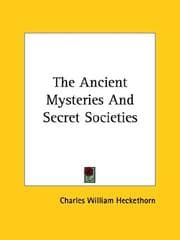 Tapa de The Ancient Mysteries And Secret Societies