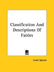Tapa de Classification and Descriptions of Fairies