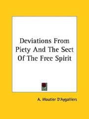 Tapa de Deviations from Piety and the Sect of the Free Spirit