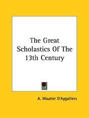 Tapa de The Great Scholastics of the 13th Century