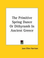 Tapa de The Primitive Spring Dance or Dithyramb in Ancient Greece