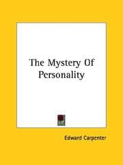 Tapa de The Mystery of Personality