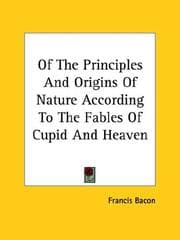 Tapa de Of the Principles and Origins of Nature According to the Fables of Cupid and Heaven