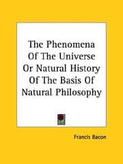 Tapa de The Phenomena of the Universe or Natural History of the Basis of Natural Philosophy