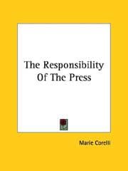 Tapa de The Responsibility of the Press