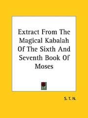 Tapa de Extract from the Magical Kabalah of the Sixth and Seventh Book of Moses