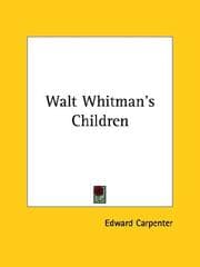 Tapa de Walt Whitman's Children