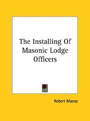 Tapa de The Installing Of Masonic Lodge Officers