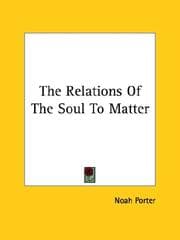 Tapa de The Relations of the Soul to Matter