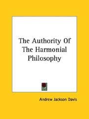 Tapa de The Authority of the Harmonial Philosophy