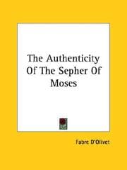 Tapa de The Authenticity of the Sepher of Moses