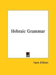 Tapa de Hebraic Grammar
