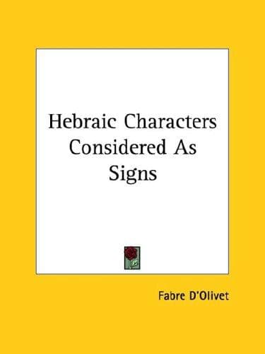 Tapa de Hebraic Characters Considered As Signs