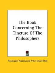 Tapa de The Book Concerning The Tincture Of The Philosophers