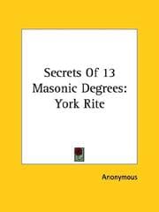 Tapa de Secrets Of 13 Masonic Degrees