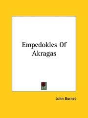 Tapa de Empedokles of Akragas