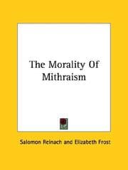 Tapa de The Morality of Mithraism
