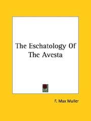 Tapa de The Eschatology of the Avesta