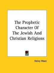 Tapa de The Prophetic Character of the Jewish and Christian Religions