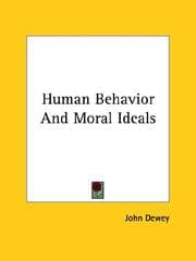 Tapa de Human Behavior and Moral Ideals