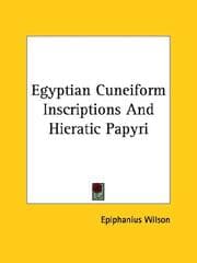 Tapa de Egyptian Cuneiform Inscriptions and Hieratic Papyri