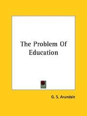 Tapa de The Problem of Education