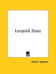 Tapa de Leopold Zunz