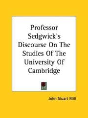 Tapa de Professor Sedgwick's Discourse on the Studies of the University of Cambridge