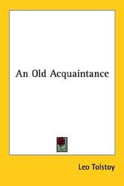 Tapa de An Old Acquaintance
